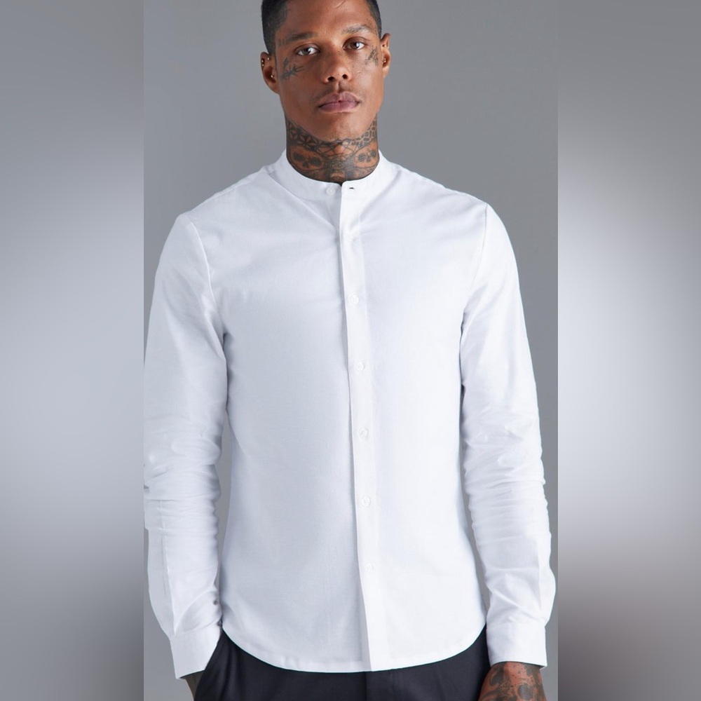 BoohooMan Long Sleeve slim shirt